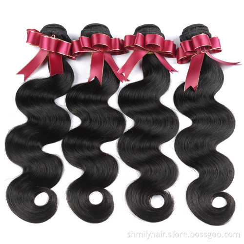 Shmily Wholesale Virgin Human Hair Weave,Body Wave Virgin Brazilian Hair Bundles,9A 10A 11A Grade Virgin Brazilian Hair